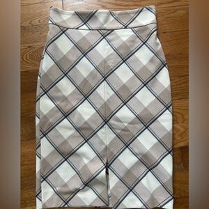 Ann Taylor Plaid Pencil Skirt Size 6